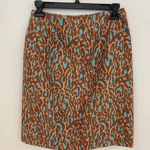 Jade Silk pencil skirt.